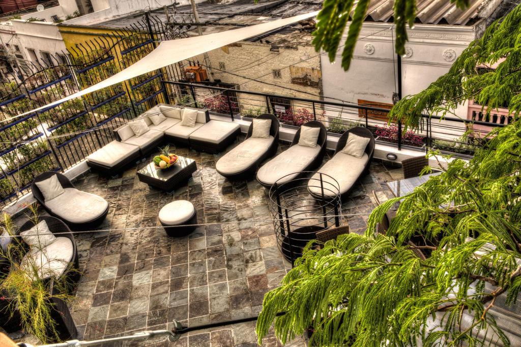 Casa De Leda, A Kali Hotel Santa Marta  Exteriér fotografie The terrace of the hotel